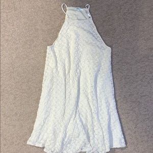 Textured high neck dress